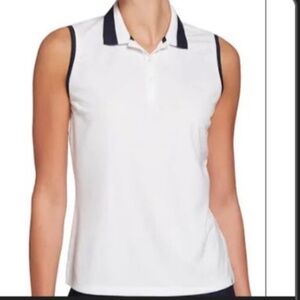 Lady Hagen White and Black Sleeveless Tank Top